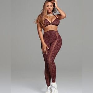 NWT Adidas x IVY PARK Monogram Sheer Panel Tight ICY Collection SZ- XS